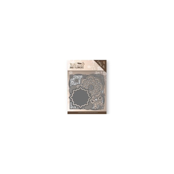 JAD10019 Jeanine`s Art Ramme med stor blomst